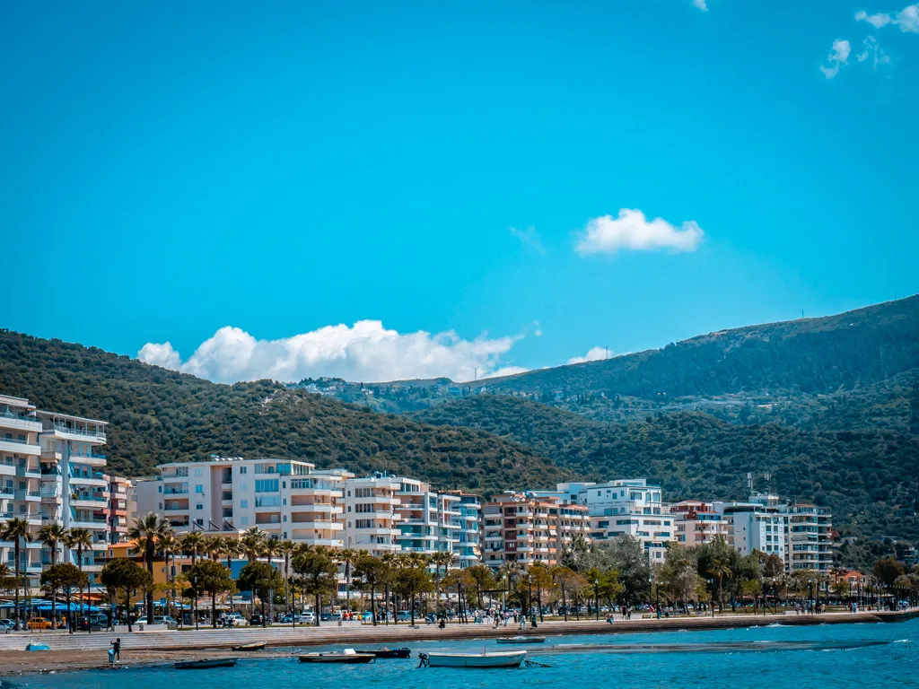 Vlora Albanien, Strandpromenade am Meer